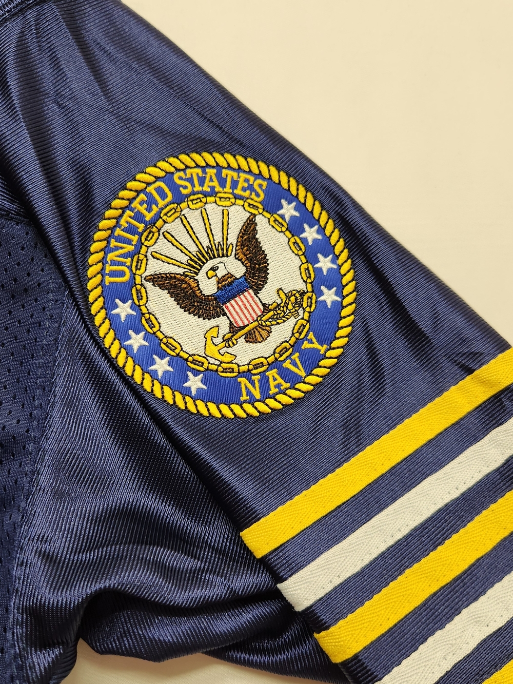 ⭐️JWM U.S. Navy Officially Licensed Football Jersey Blue Mens Large Sewn Logo - Picture 5 of 13